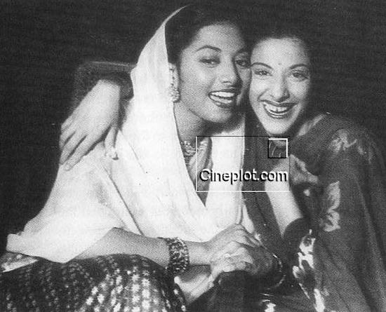 Suraiya with Nargis - two arch-rivals