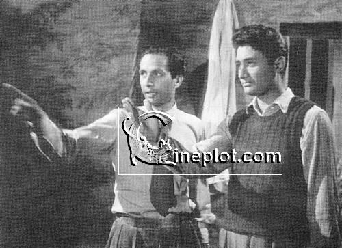 Dev Anand with Chetan Anand directing Afsar (1950)