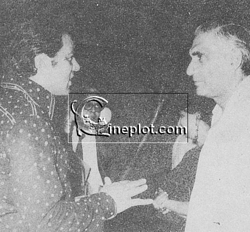 Dharmendra with B.R. Chopra at a private party