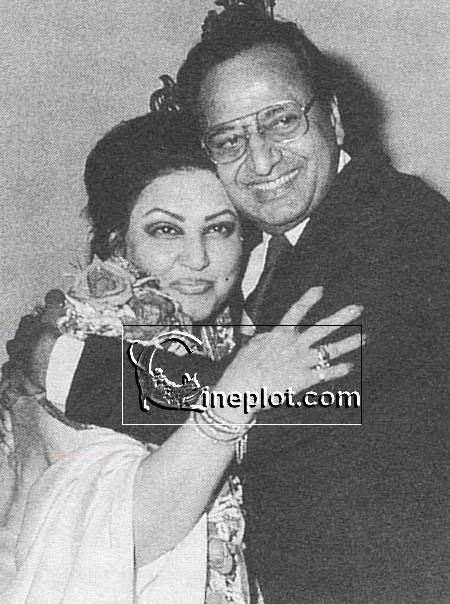 Pran with Noor Jehan