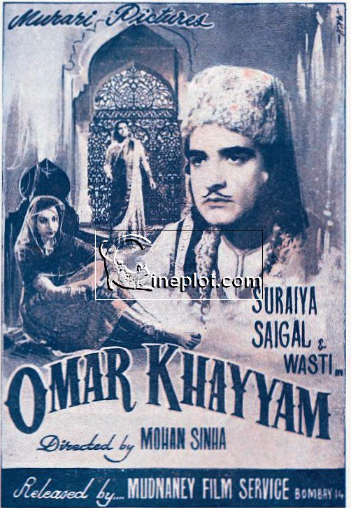 Omar Khayyam Poster (1946) - Starring Suraiya and K.L. Saigal