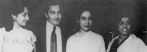 Suraiya, Madan Mohan, Madan Mohan's wife and Lata Mangeshkar Suraiya, Madan Mohan, Madan Mohan's wife and Lata Mangeshkar
